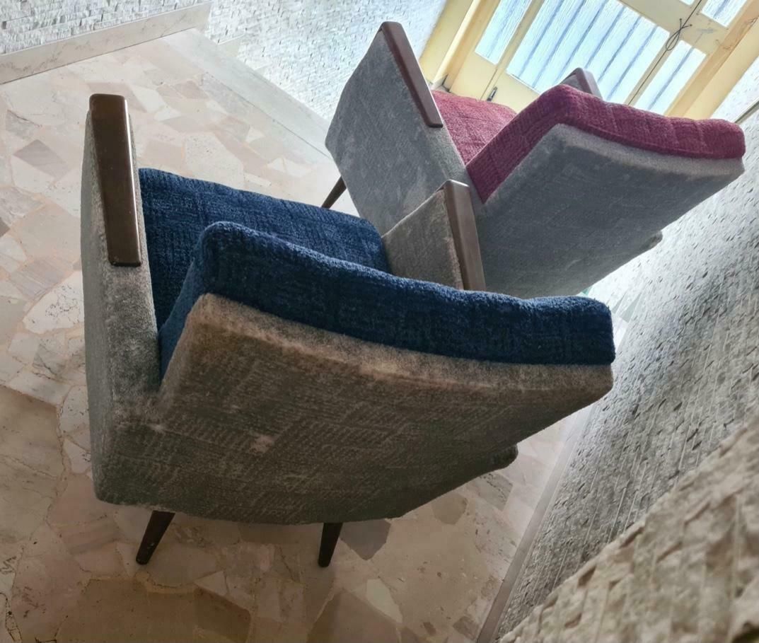 photo furniture Gio Ponti “Stile” Armchairs Couples Wood Stuffing Cloth, 1950, Italy