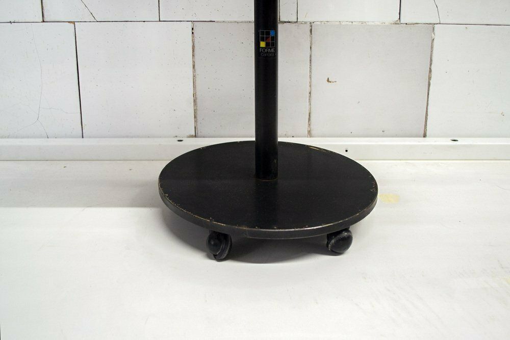 Bedside Table In Wood And Painted Iron With Marble Details, 80s photo buy