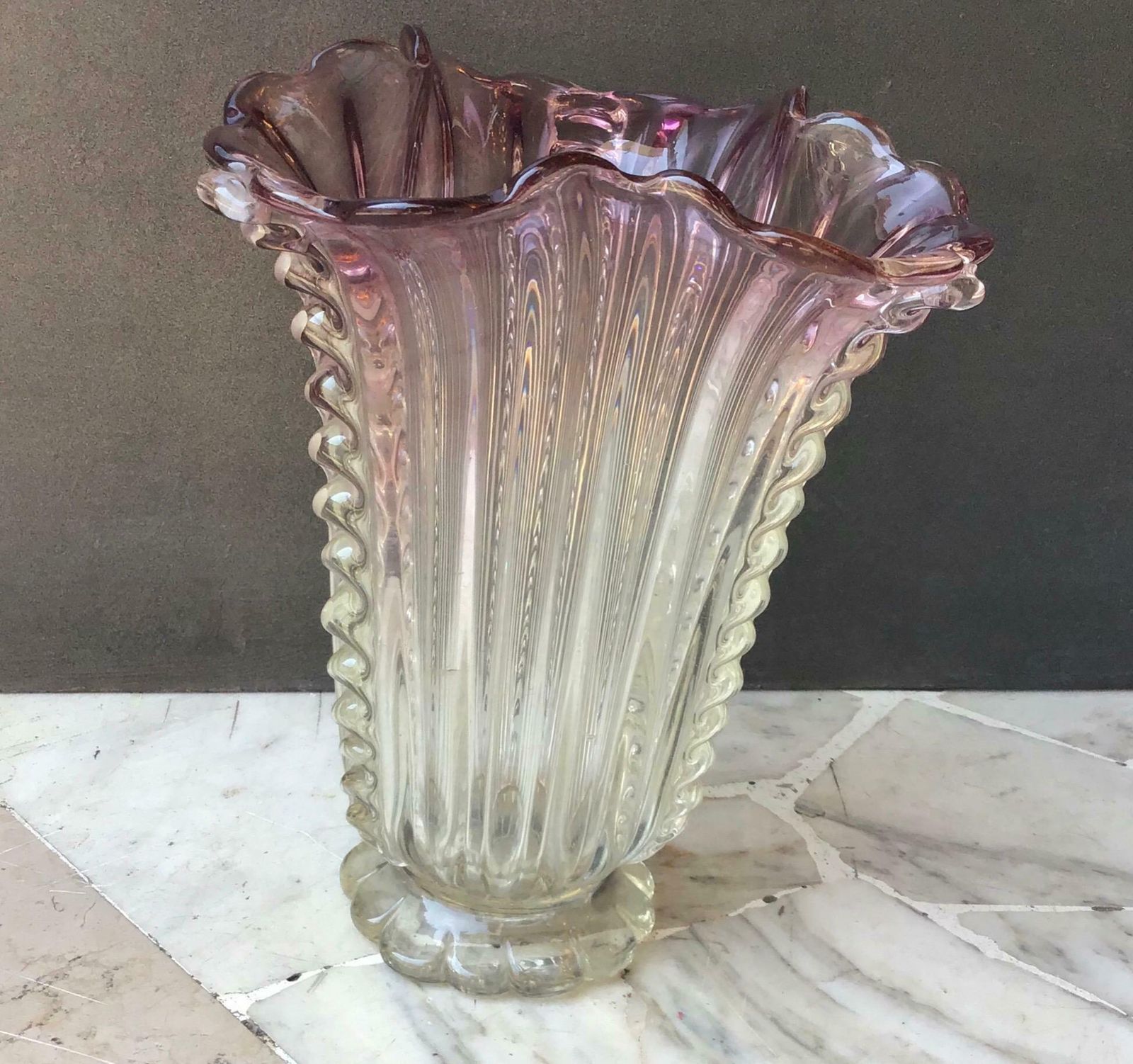 Home Decor Barovier E Toso Vase Murano Glass 1940 Italy photo
