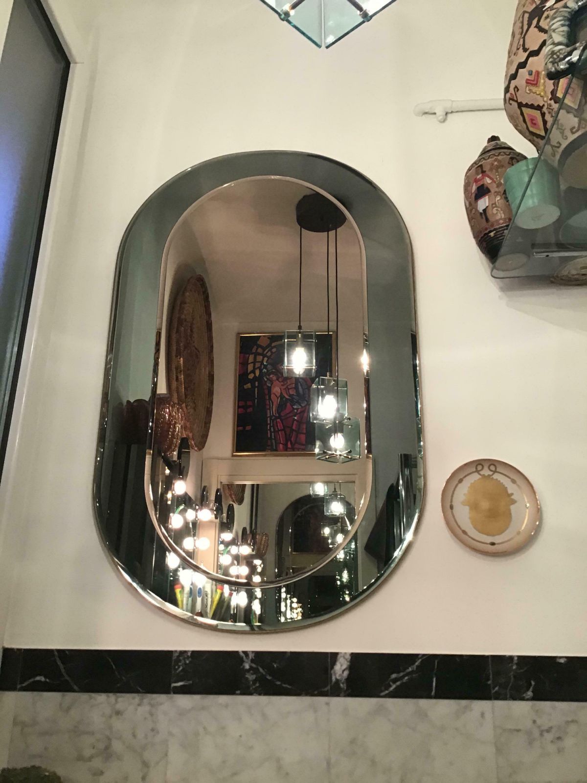 Cristal Arte Mirror Glass Wood, 1955, Italy photo for sale