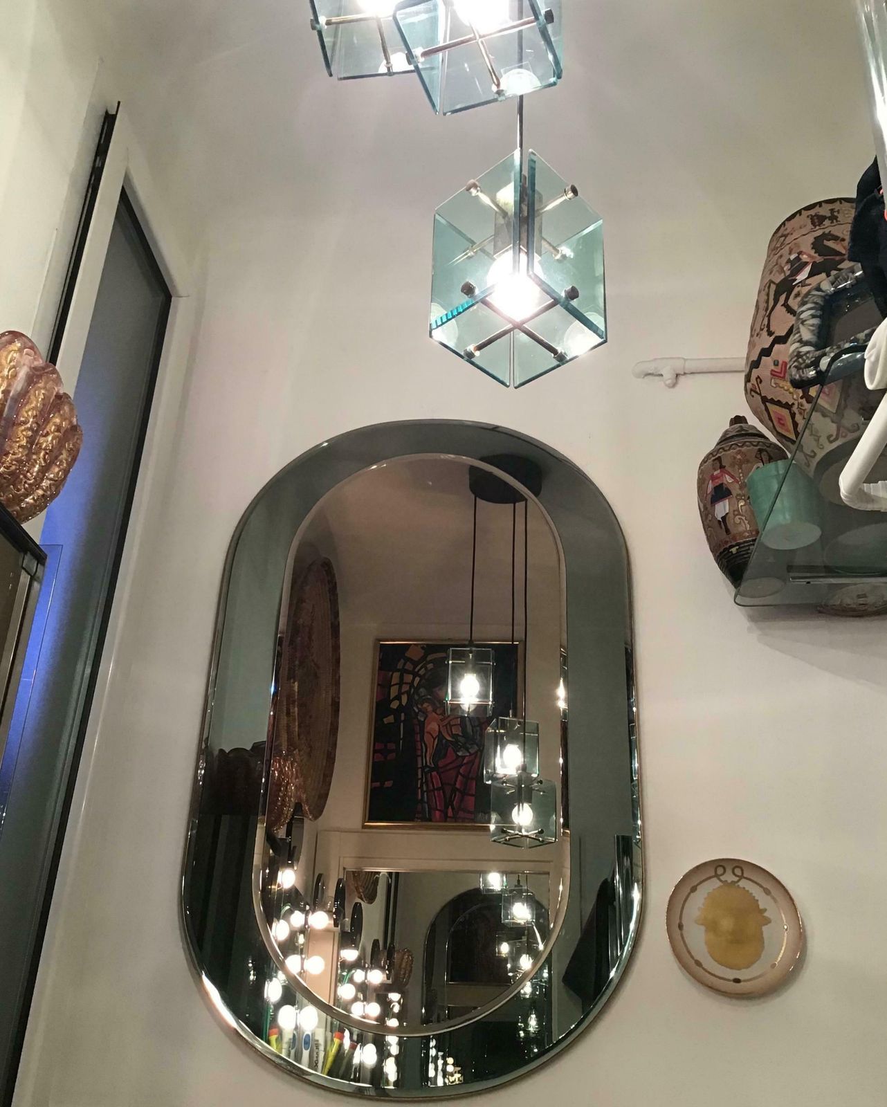 7233.0 Cristal Arte Mirror Glass Wood, 1955, Italy photo