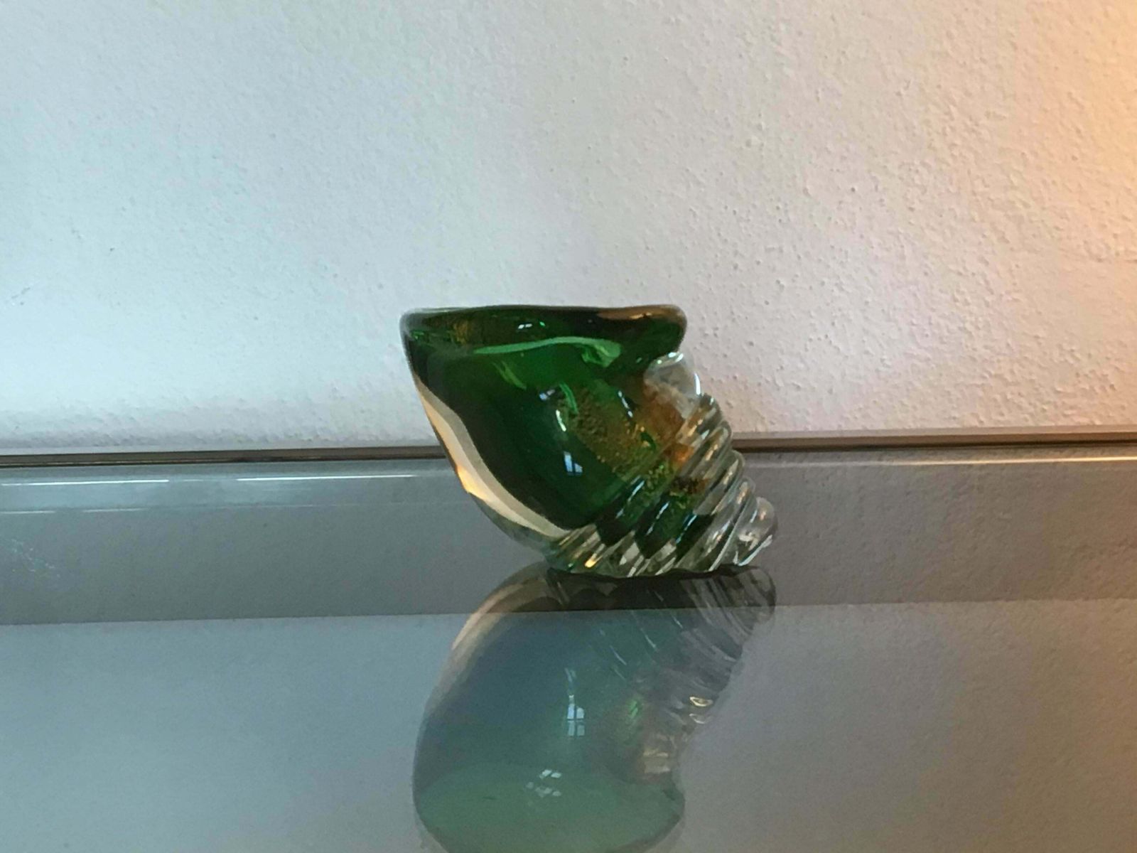 photo for sale Seguso Seashell Murano Glass Gold Leaf Inclusions, 1950, Italy