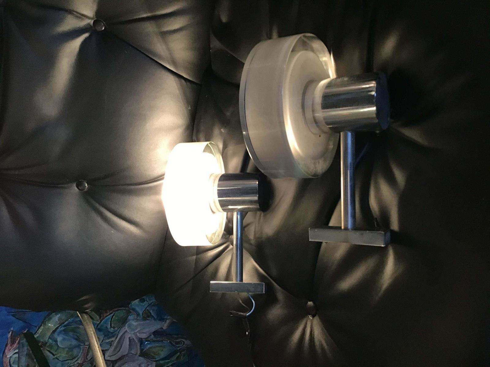 photo furniture Flavio Poli “Seguso“ Metal Crome Murano Glass 1960 Italy
