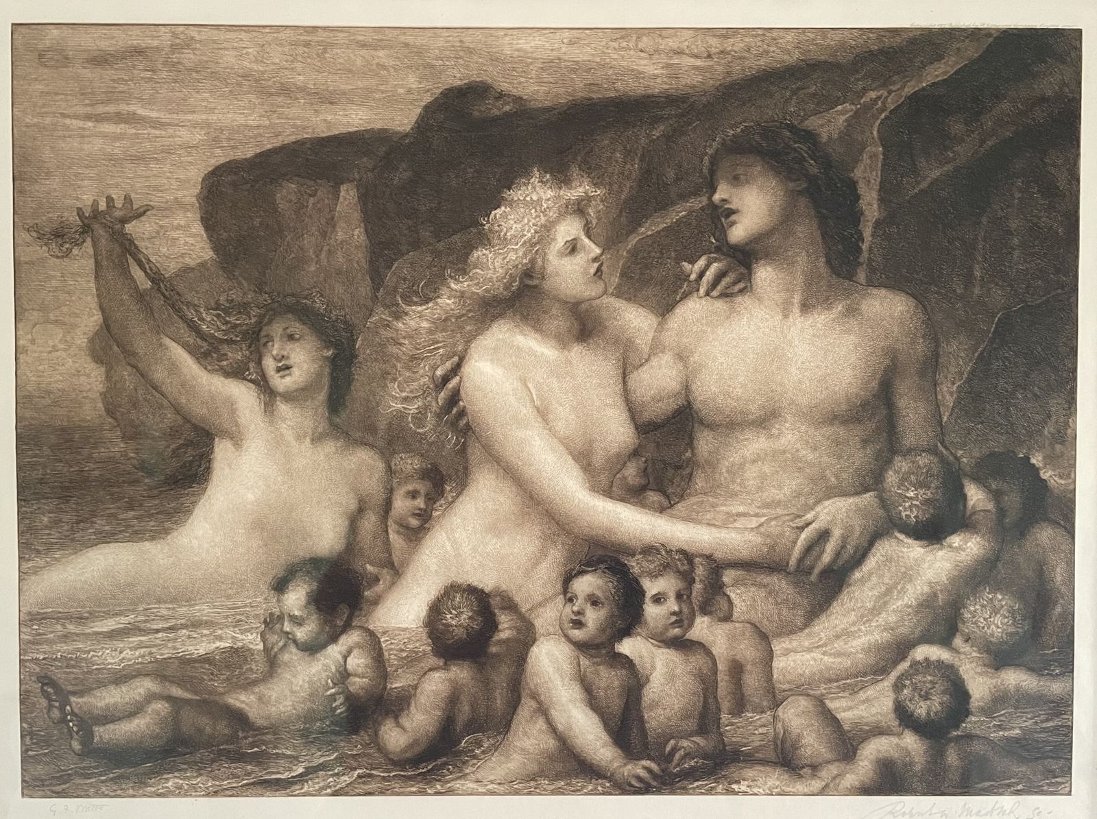 R W Macbeth After G F Watts   A Greek Idyll   1903 Engraving photo vinterior