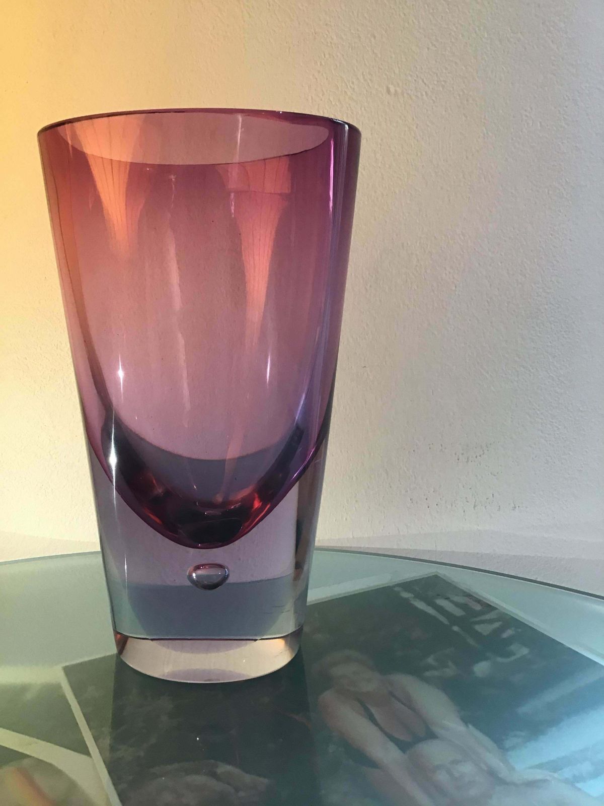 3165.0 Seguso Flavio Poli Vase Glass 1960 Italy photo