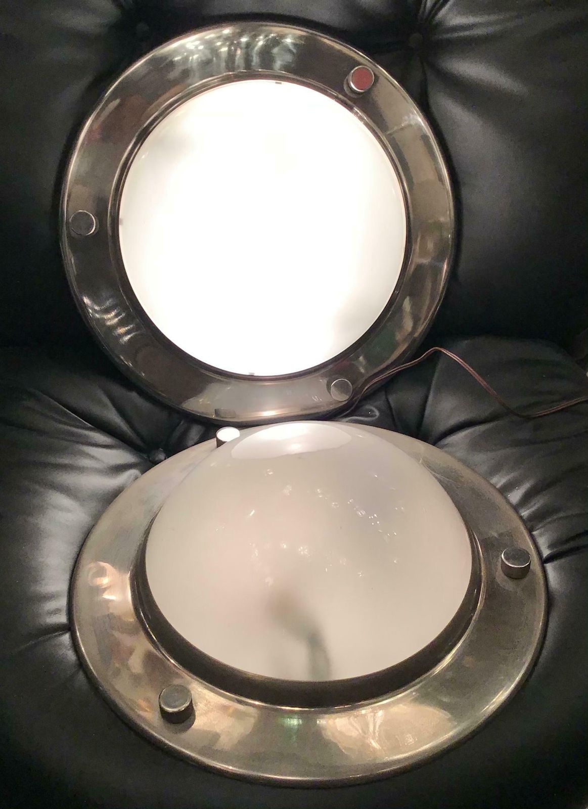 photo buy Azucena Sconces / Ceilling Lights Glass Metal Crome, 1950, Italy