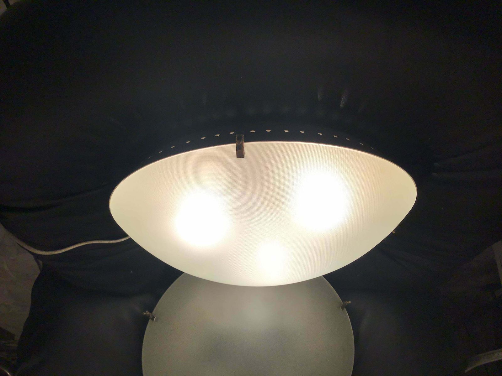 Lighting Stilnovo Ceilling Light / Sconces Brass Glass Metal, 1950, Italy photo