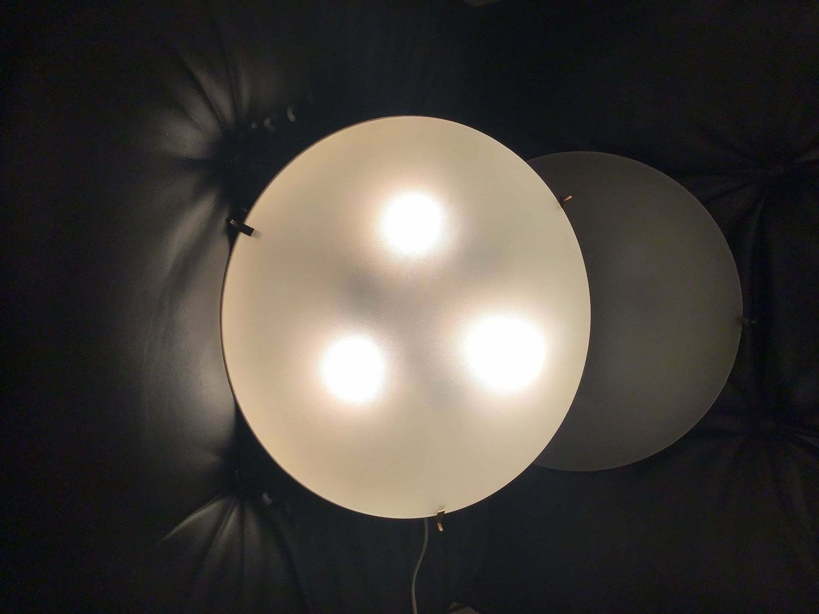 2893.0 Stilnovo Ceilling Light / Sconces Brass Glass Metal, 1950, Italy photo