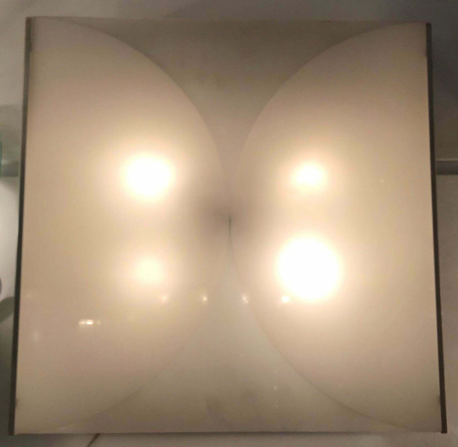 Fontana Arte Bobo Piccoli Sconces Or Ceiling Light Glass Metal, 1970, Italy photo Lighting