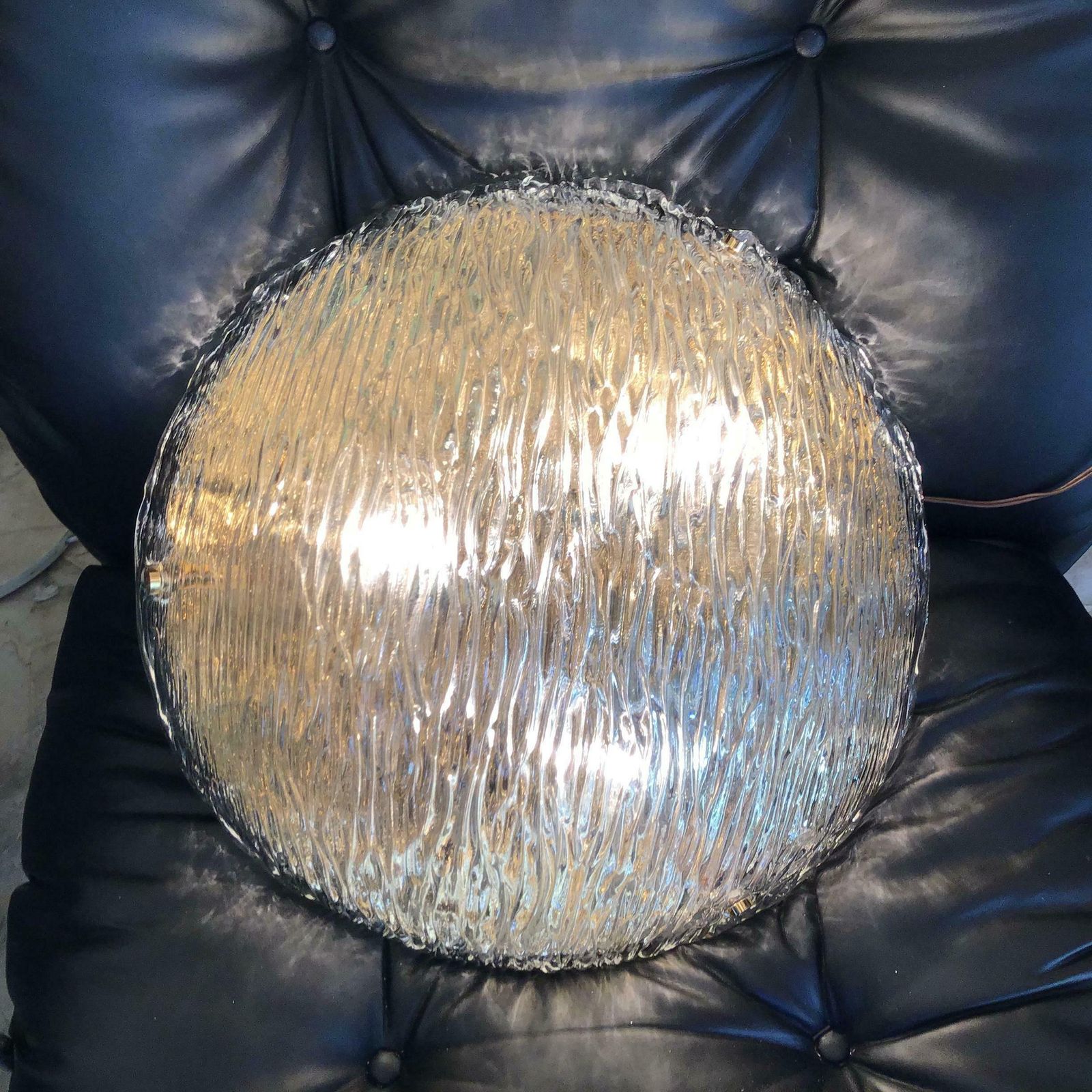 Venini “Toni Zuccheri” Ceilling Light Murano Glass Brass 1955 Italy photo furniture