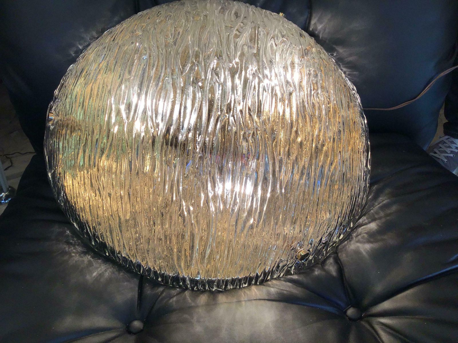 photo furniture Venini “Toni Zuccheri” Ceilling Light Murano Glass Brass 1955 Italy