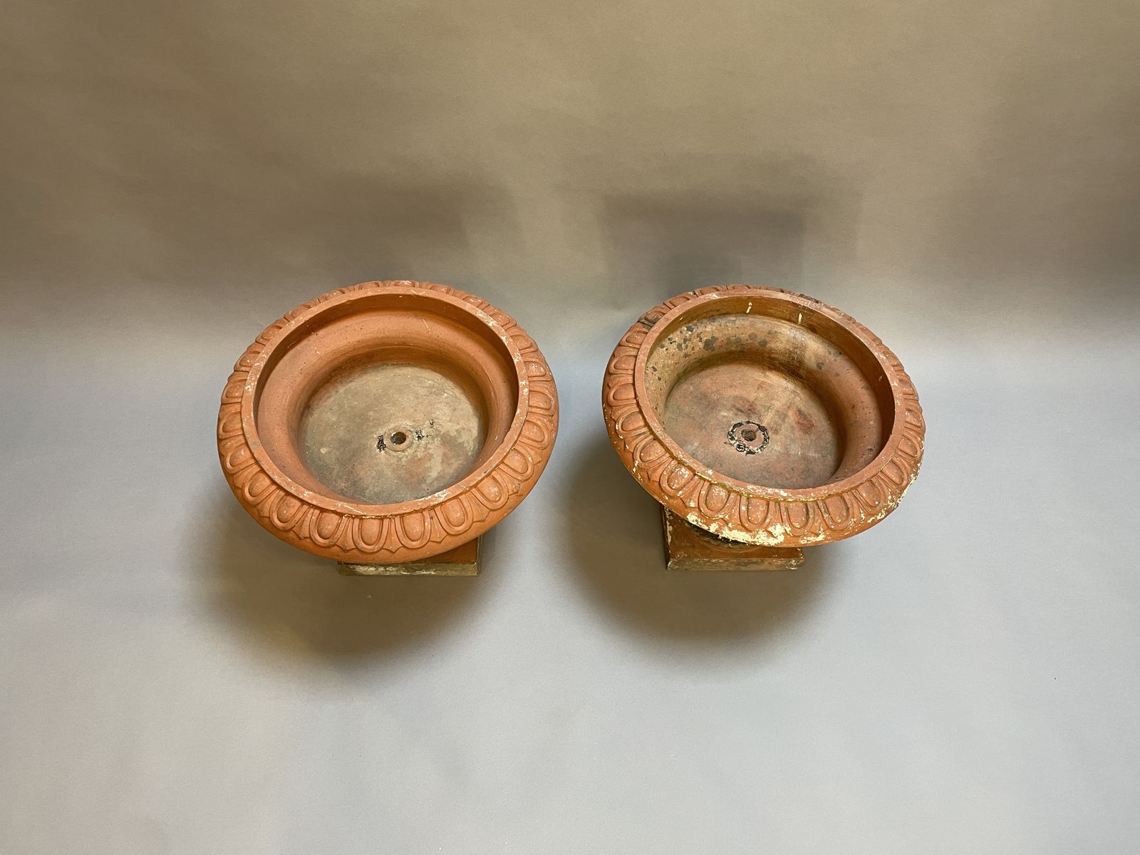Pair Terracotta Campana Garden Urns photo furniture