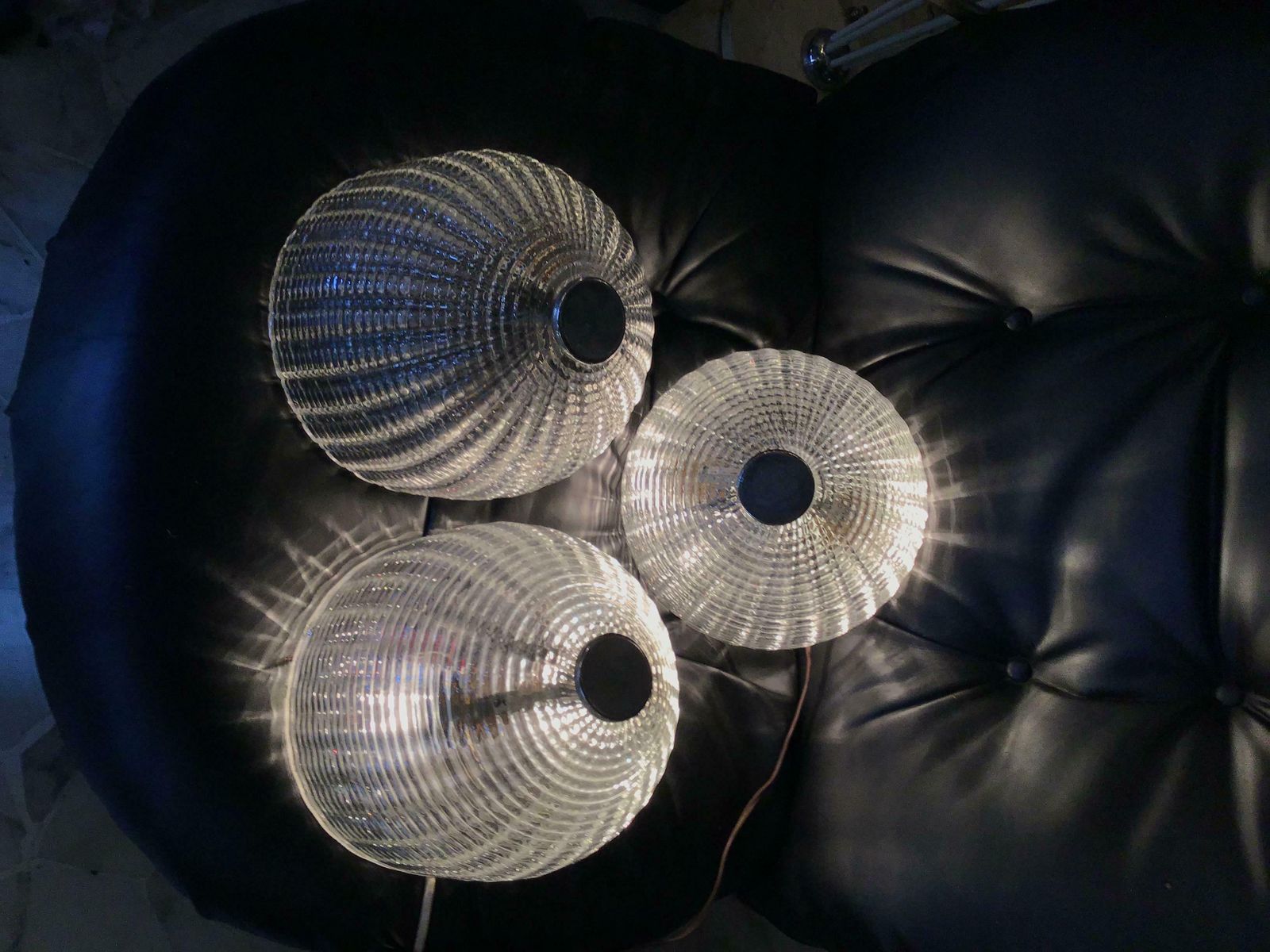 Seguso Sconces Ceilling Light Murano Glass Metal Crome 1950 Italy photo buy