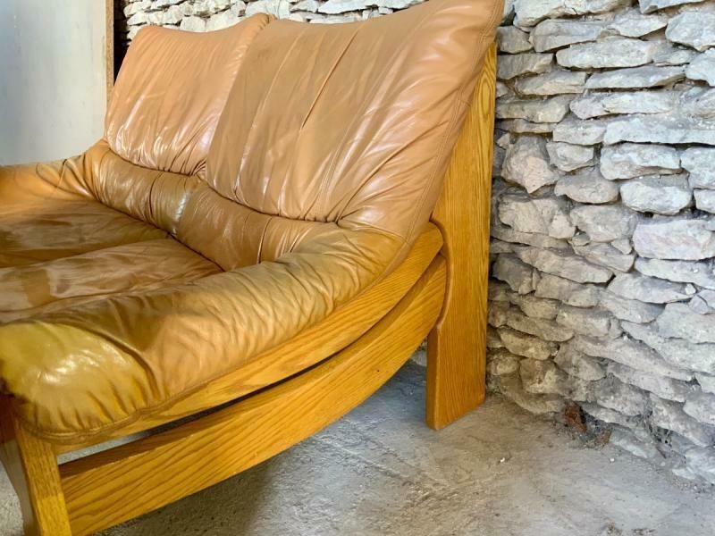 Salon Maison Regain In Wood And Leather photo furniture