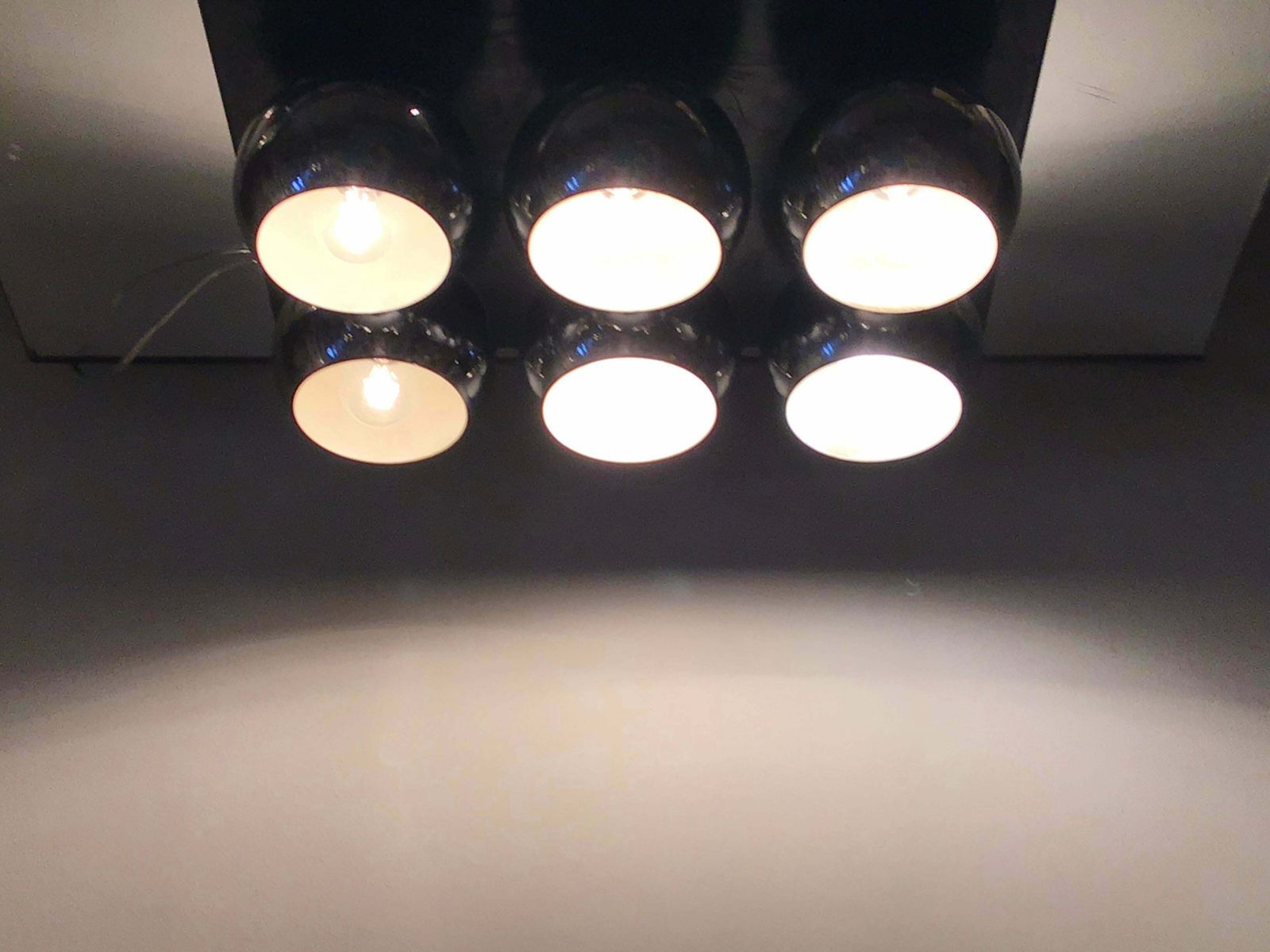 Arredoluce Angelo Lelii Ceiling Light Metal Crome 6/Lights 1955/Italy photo furniture