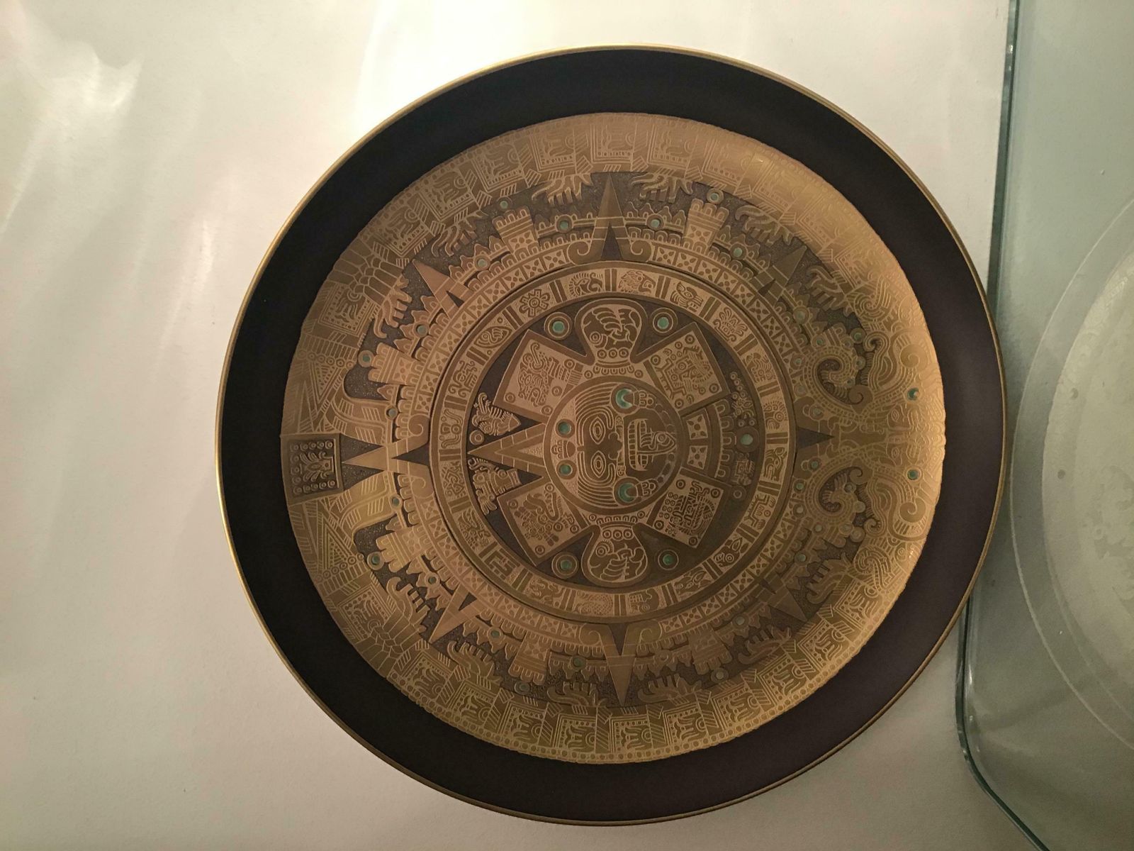 Morbelli Porcelain Pietra Del Sole Wall Plate Worked With Pure Gold 1960 Italy photo Home Decor