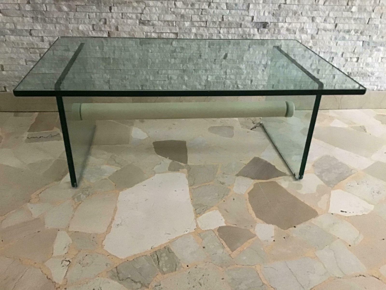 Fontana Arte Coffee Table Glass Metal 1969 Italy photo for sale