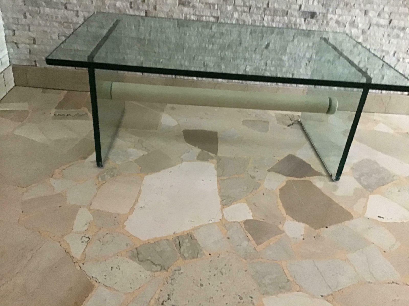 Fontana Arte Coffee Table Glass Metal 1969 Italy photo Furniture