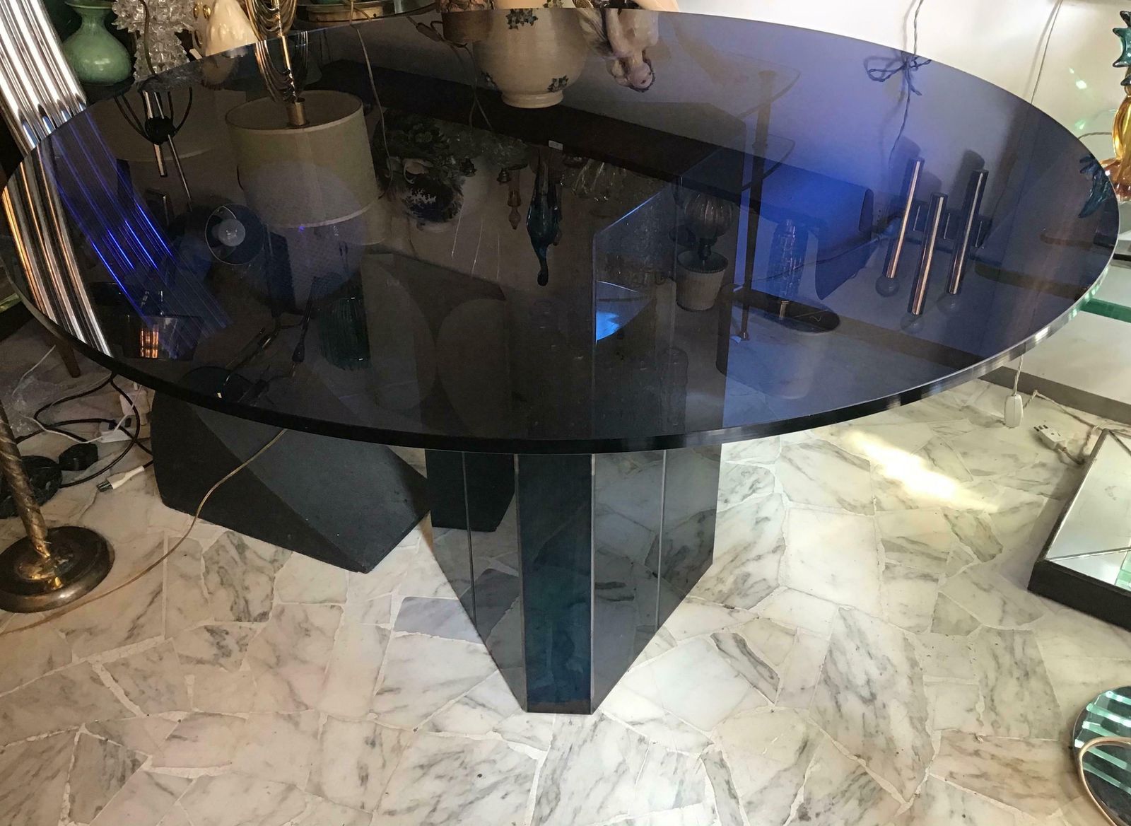 Afra & Tobia Scarpa “Polygono“ Table Stainless Steel, 1980, Italy photo 9945.0