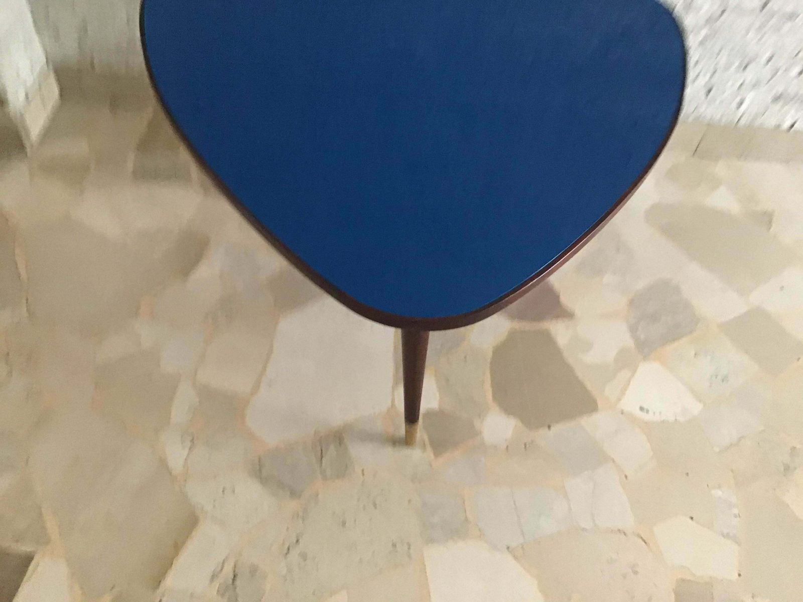 photo buy Osvaldo Borsani Coffe’ Table Wood Brass Glass 1950 Italy