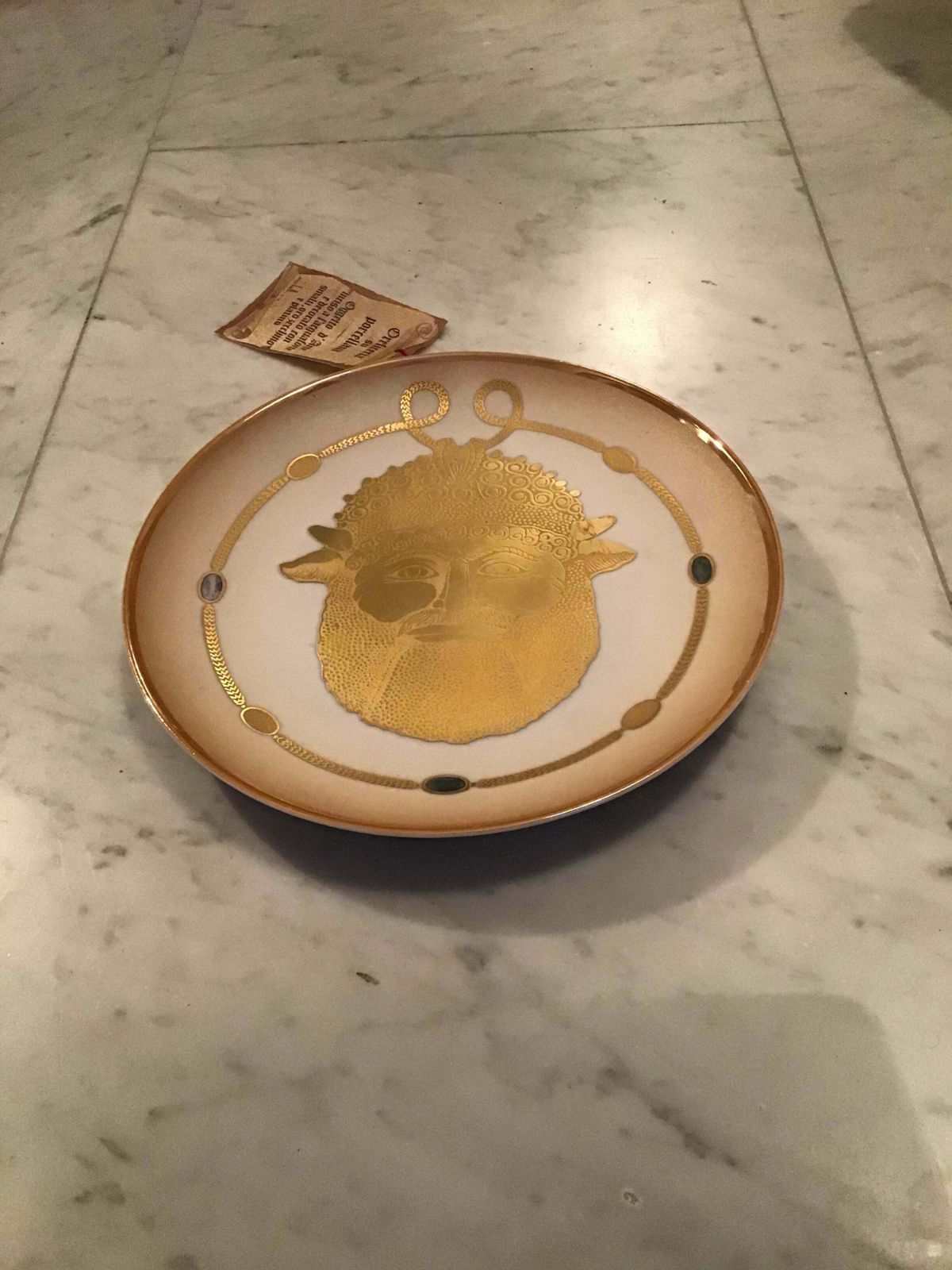 1356.0 Morbelli Porcelain Wall Plate “Gioiellò Etrusco VI Sec.A.C., 1981, Italy photo