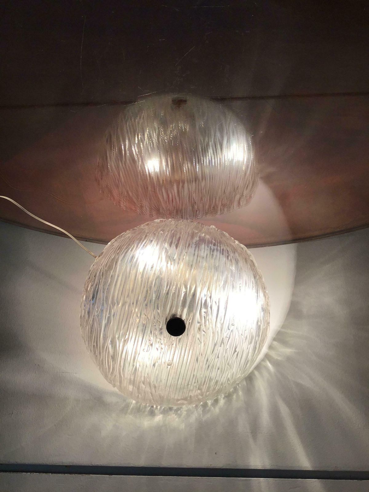 photo furniture Venini Toni Zuccheri Ceiling Light/Sconce Murano Glass Brass, 1950, Italy