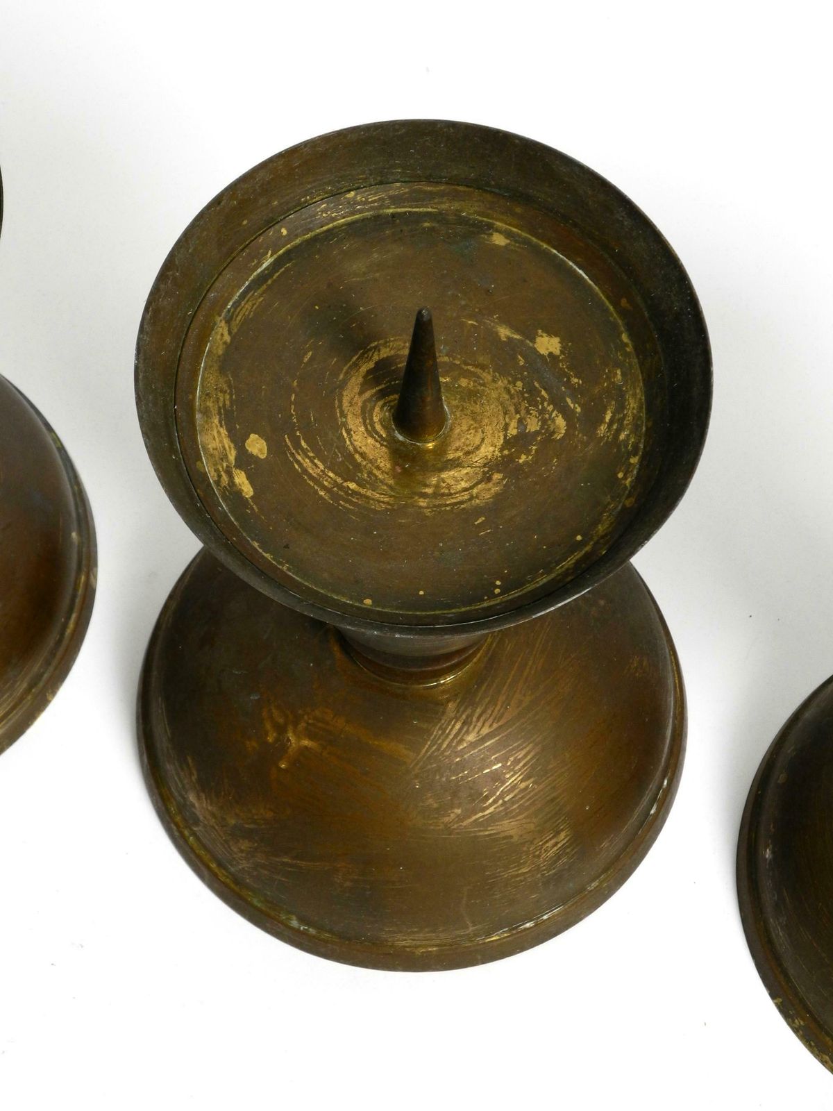 photo buy 4 Rare Large Heavy Mid Century Brass Candlesticks From A Bavarian Church