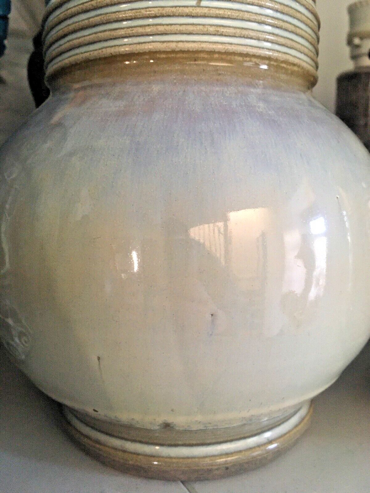 photo for sale Art Deco Dearston Stoneware Fulham Pottery Sl Lb Squat Vase Signed Ezra Dearing