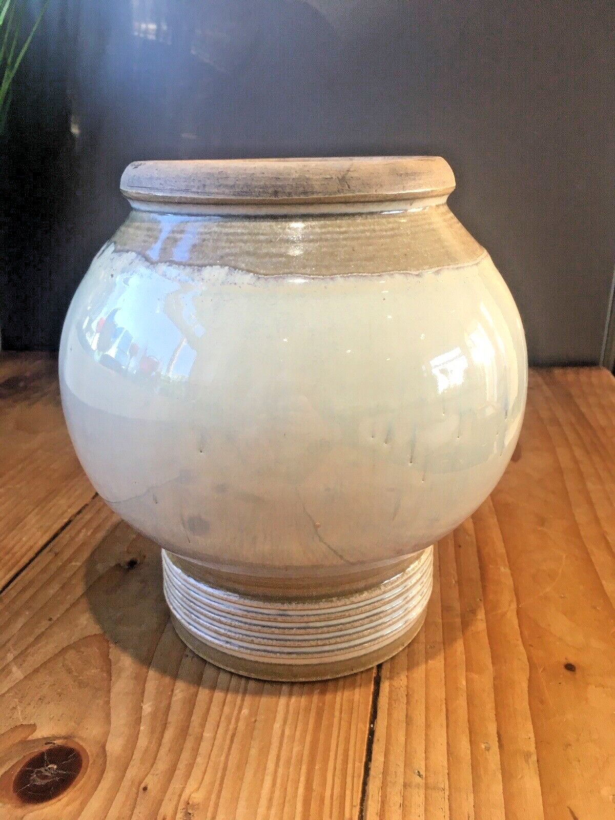 175.0 Art Deco Dearston Stoneware Fulham Pottery Sl Lb Squat Vase Signed Ezra Dearing photo