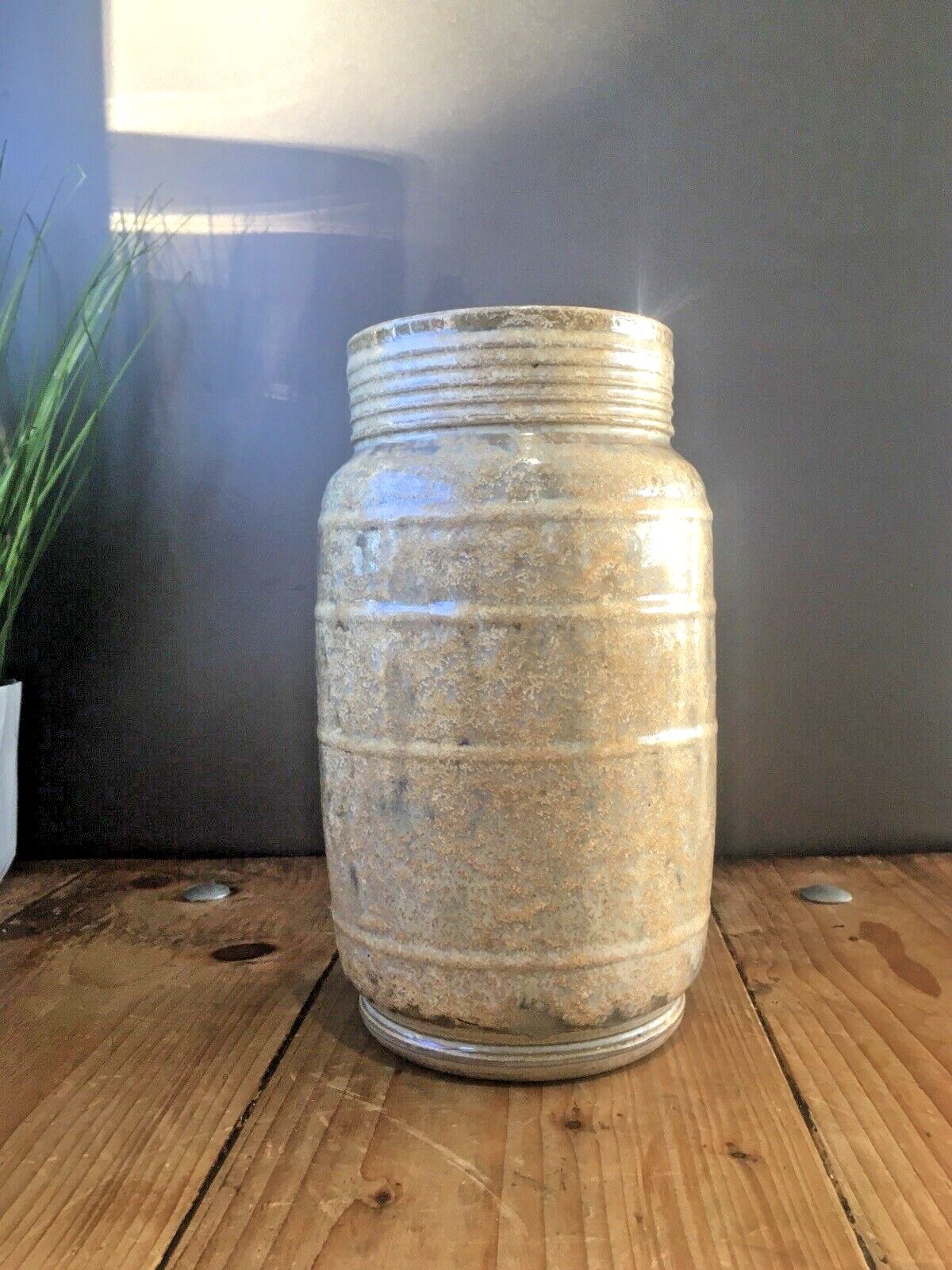 Rare Art Deco Dearston Stoneware Fulham Pottery Sq Lb Vase Signed Ezra Dearing photo 175.0