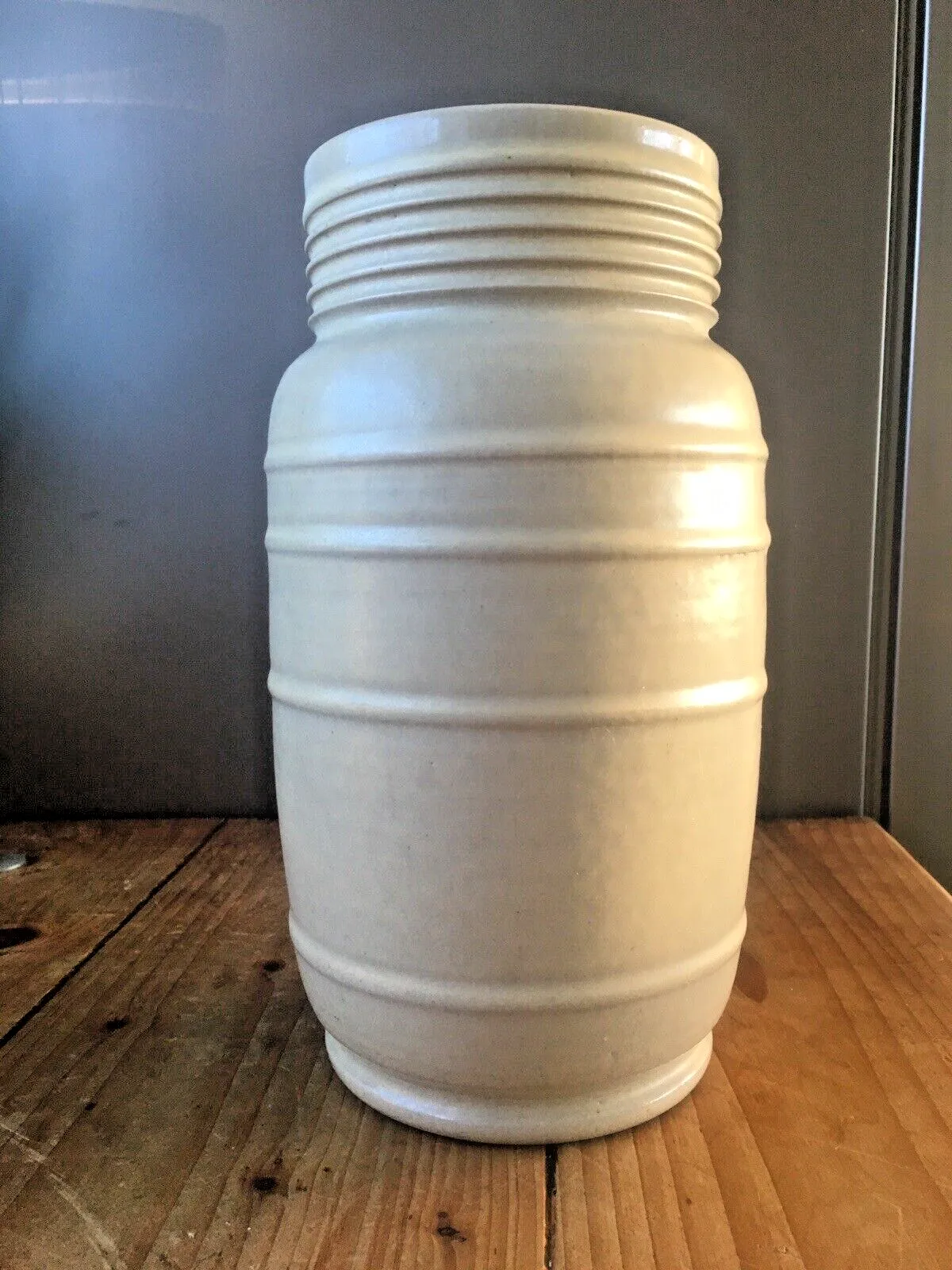 Rare Art Deco Dearston Stoneware Fulham Pottery Sq L1/9 Vase Keith Murray Style