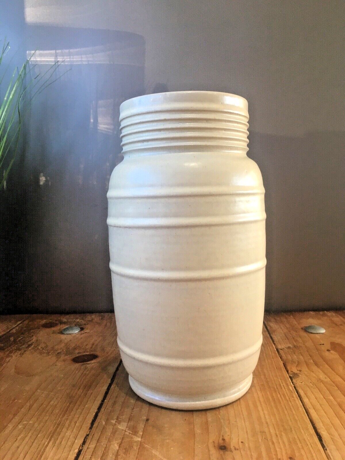 Rare Art Deco Dearston Stoneware Fulham Pottery Sq L1/9 Vase Keith Murray Style photo 175.0