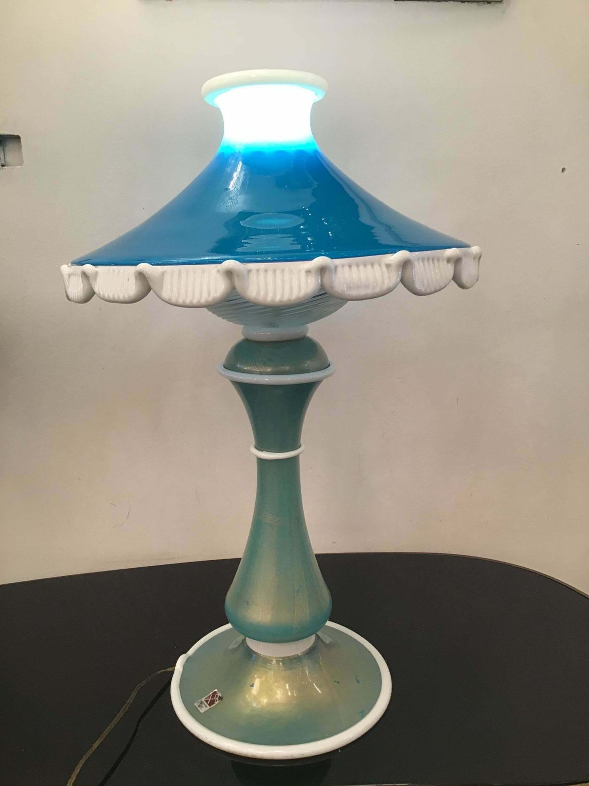 Barovier E Toso Table Lamp Murano Glass 1950 Italy photo 5425.0