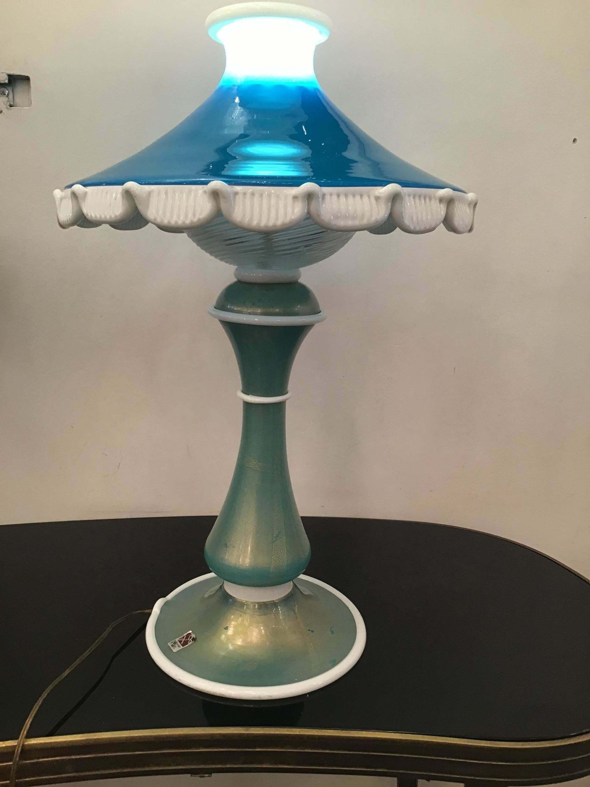 photo furniture Barovier E Toso Table Lamp Murano Glass 1950 Italy