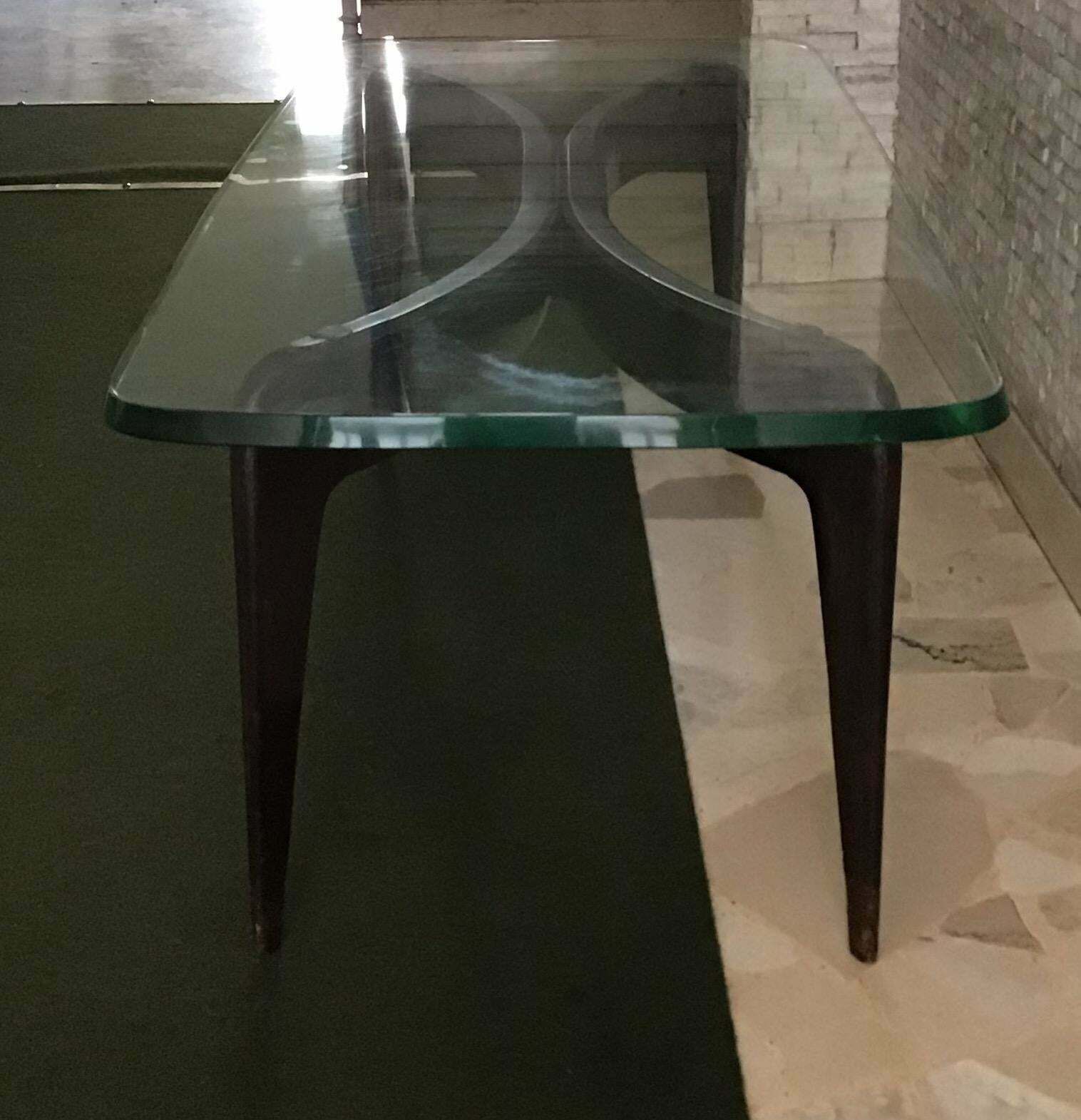 Gio Ponti Fontana Arte Coffee Table Wood Cristal 1938 Italy photo furniture