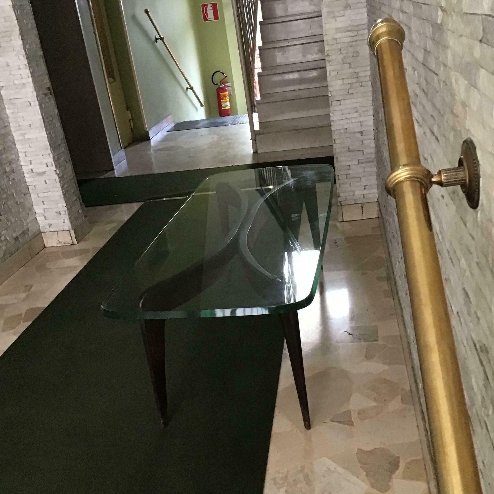 Gio Ponti Fontana Arte Coffee Table Wood Cristal 1938 Italy photo vinterior