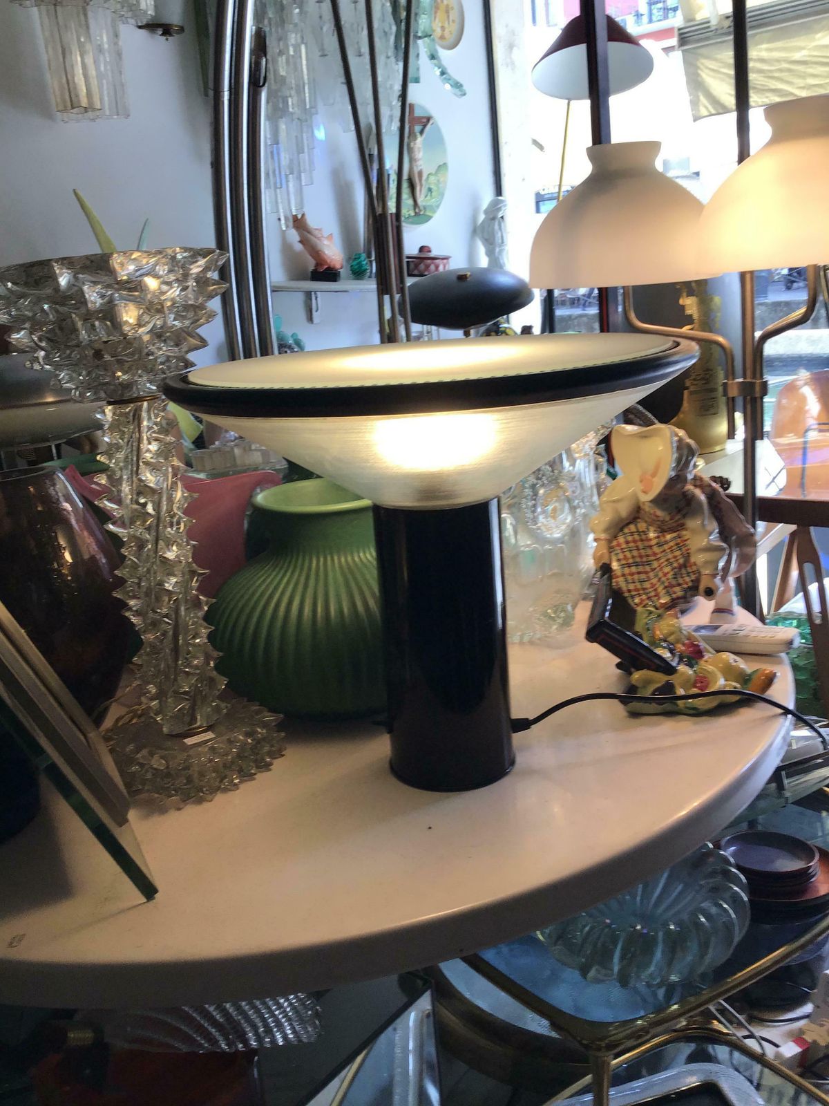Gianfranco Frattini Table Lamp Metal Glass, 1979, Italy photo vinterior