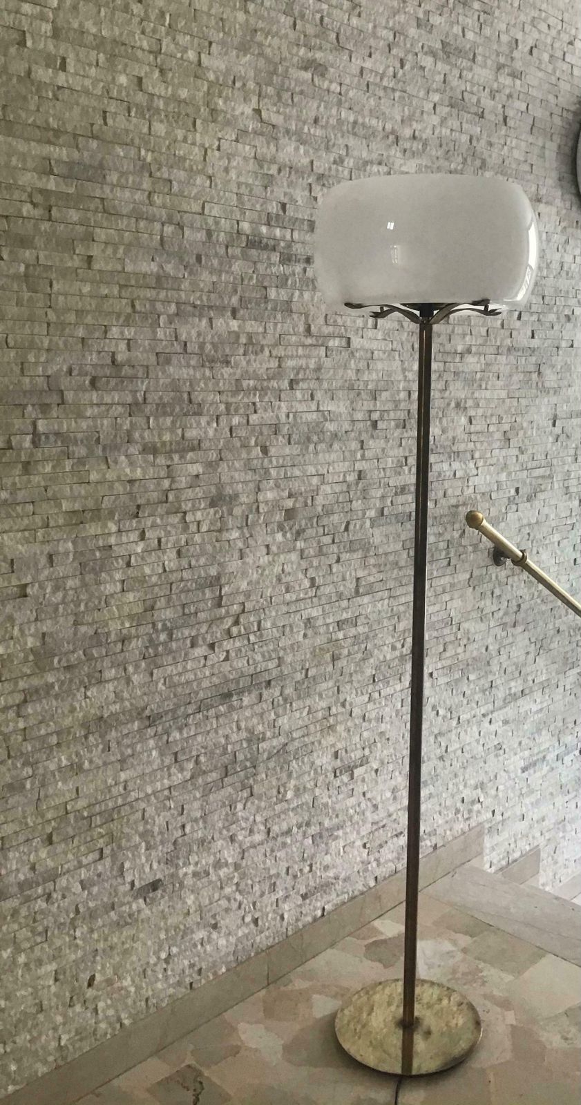 Vico Magistretti #Floor Lamp Brass Glass, 1960, Italy photo furniture