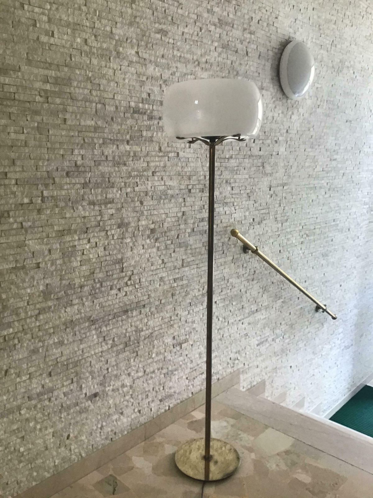 Vico Magistretti #Floor Lamp Brass Glass, 1960, Italy photo Lighting