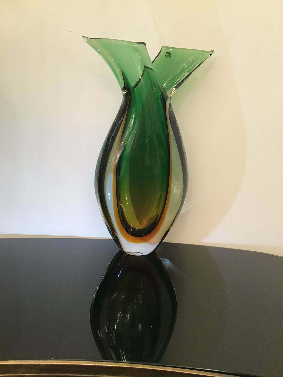 Seguso Vase Murano Glass, 1955, Italy photo vinterior