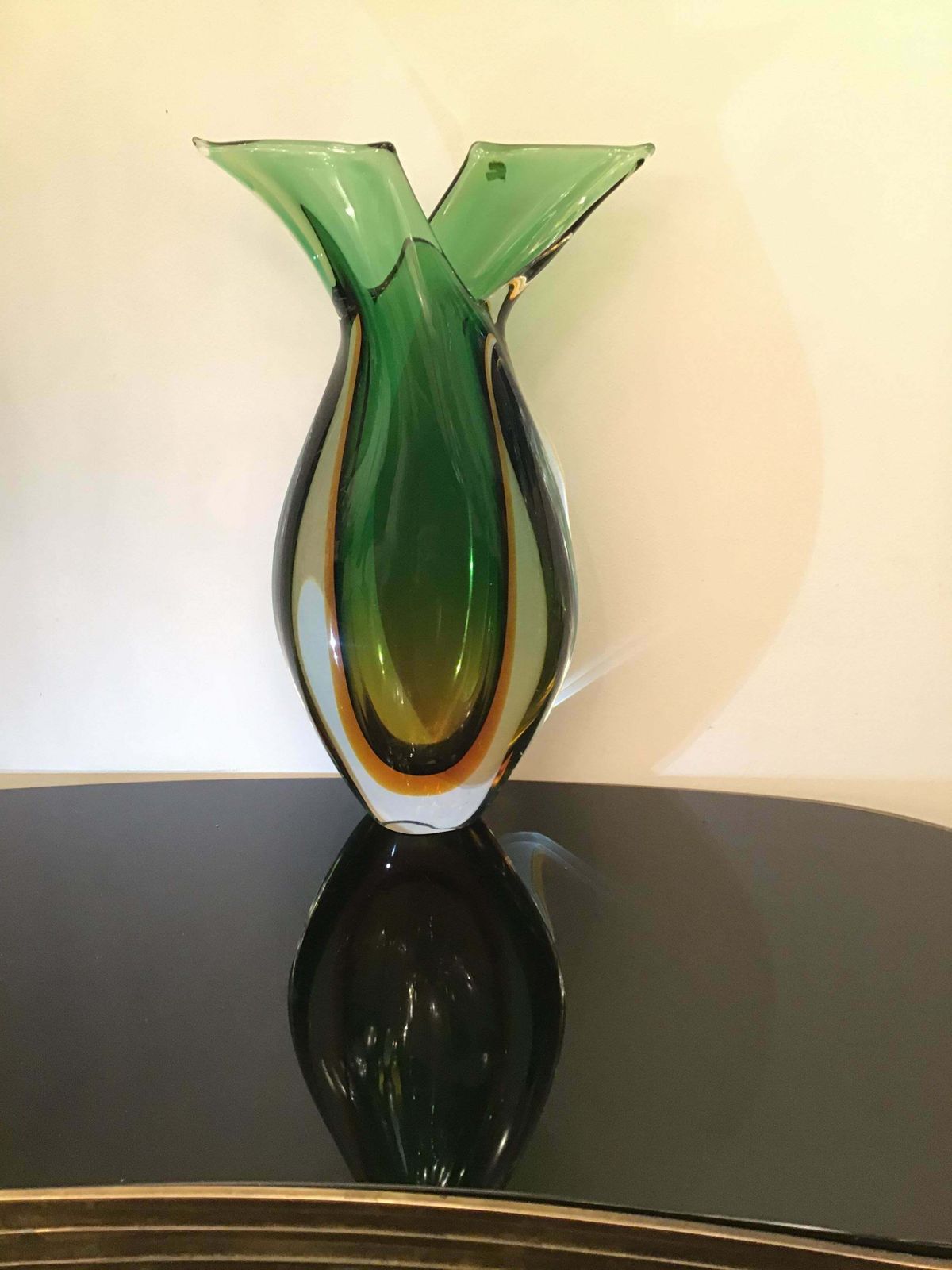 photo vinterior Seguso Vase Murano Glass, 1955, Italy