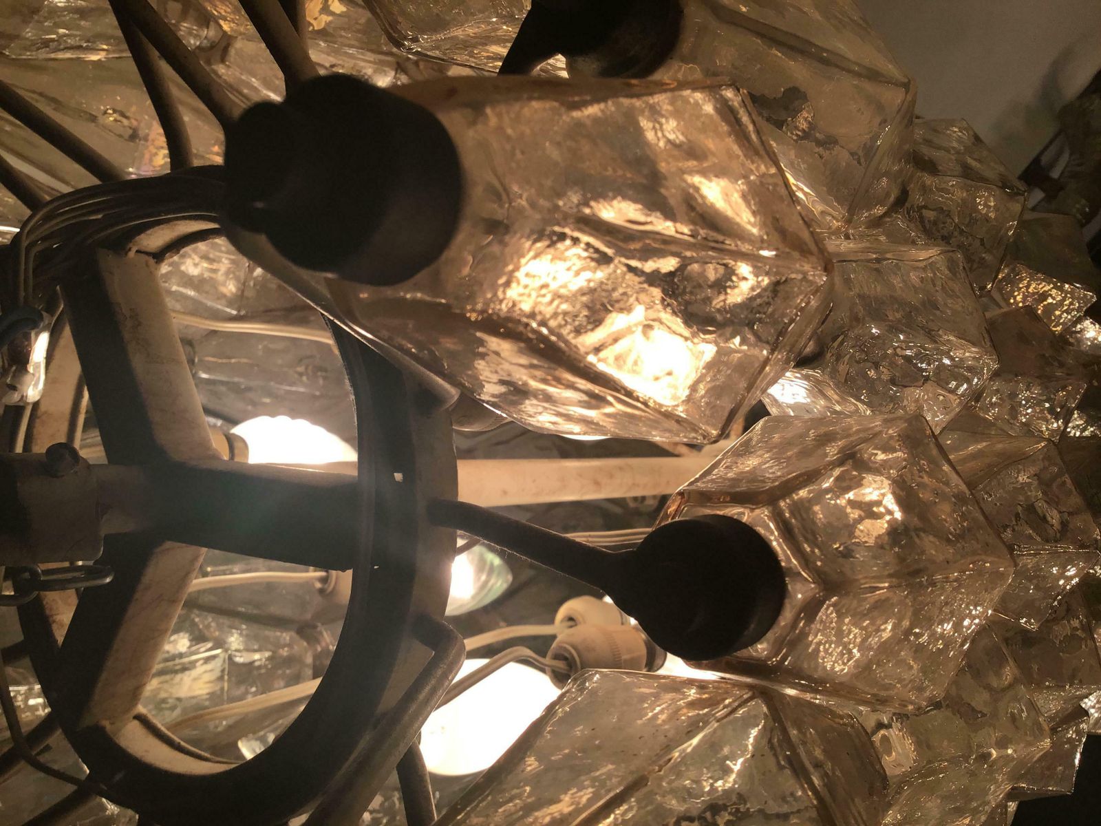 photo furniture Venini, Chandelier Poliedri 1950, Carlo Scarpa