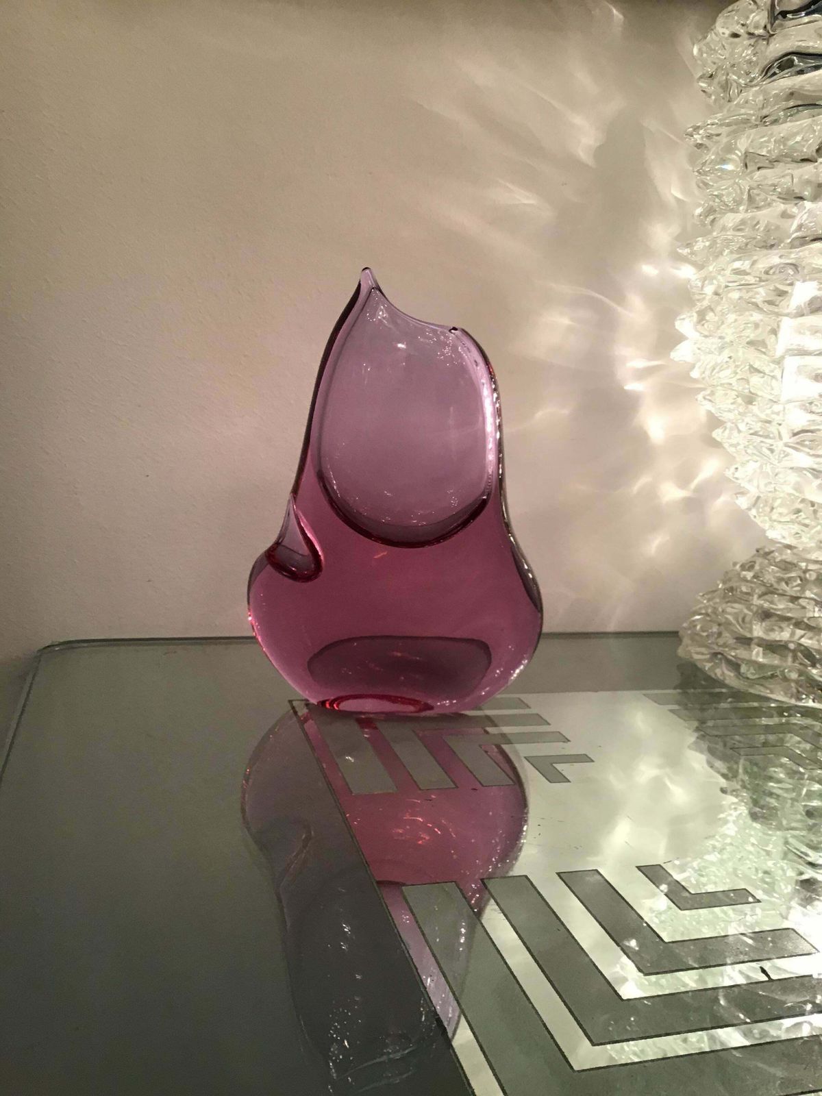 photo vinterior Seguso Vase Murano Glass 1950 Italy
