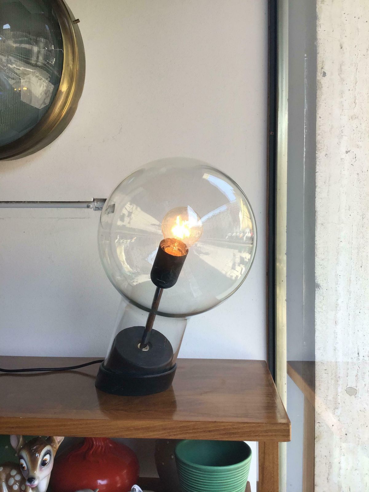 Stilnov Styletable Lamp Glass Ghisa Metal, 1960, Italy photo 1718.0