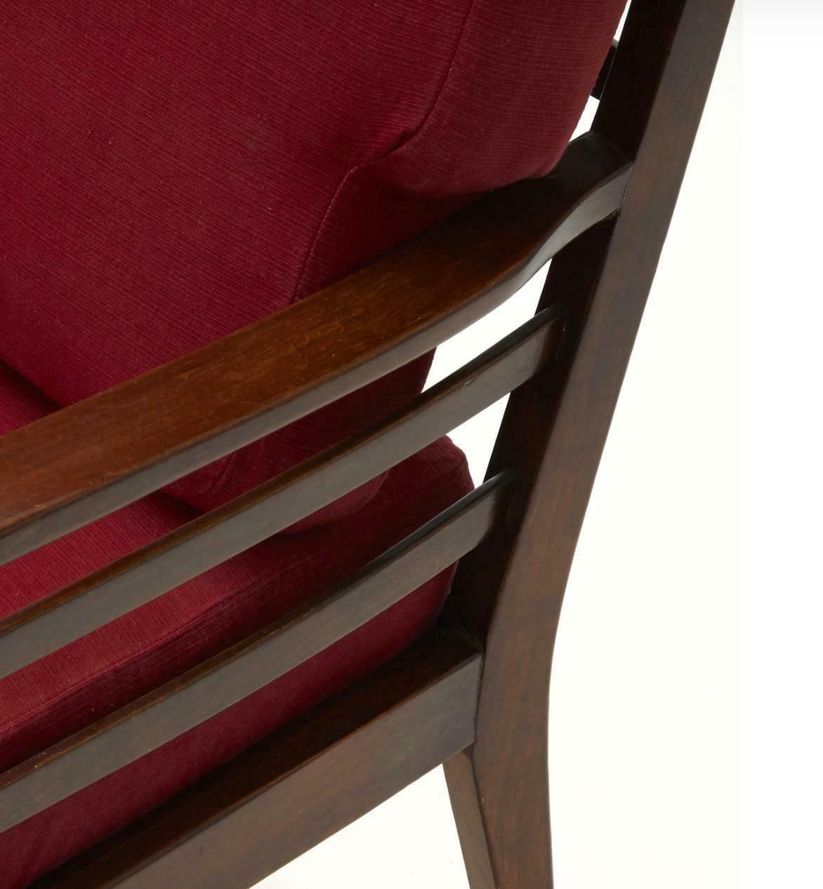 Cavatorta Pair Of Armchairs Wood Padded Fabric, 1950, Italy photo 3164.0