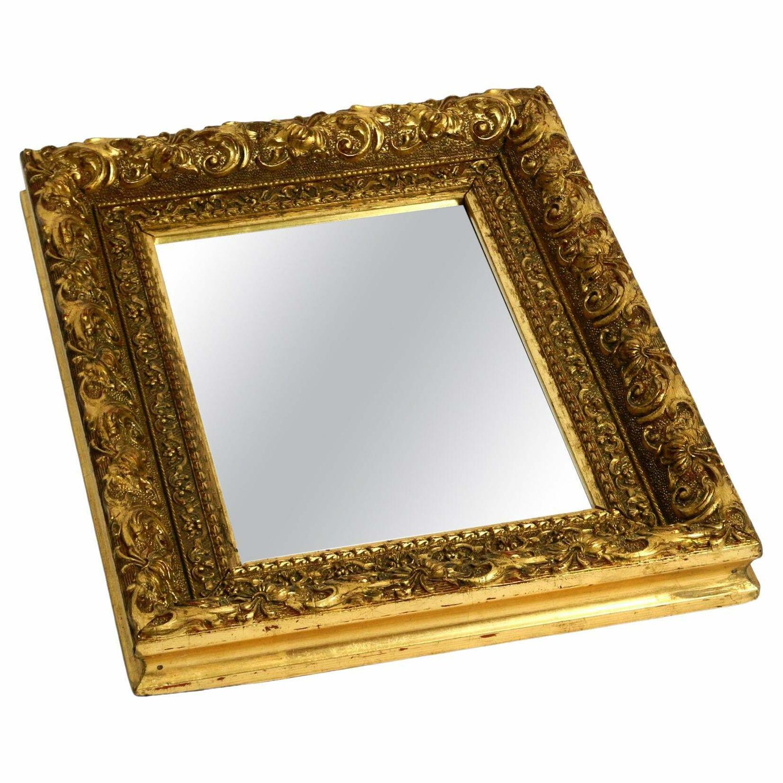 Beautiful Wall Mirror From Italy With An Ornate, Gold Plated Frame