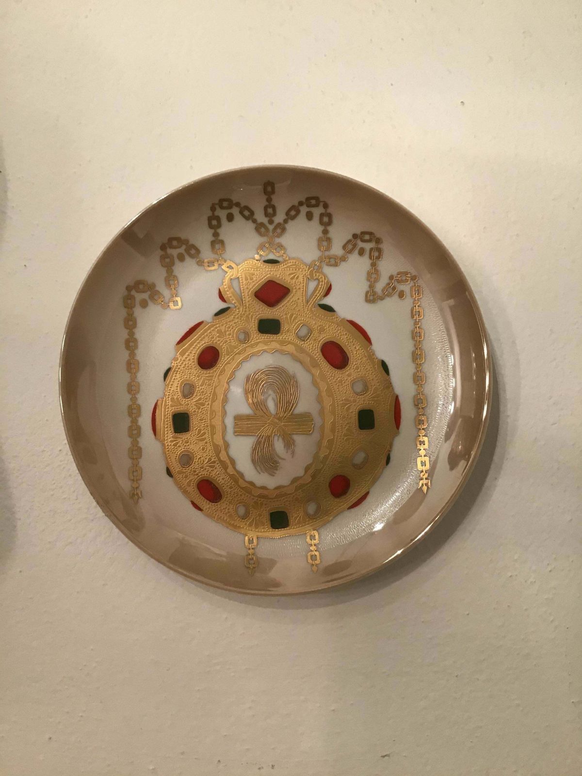 1175.0 Morbelli Porcelain Wall Plate “Talismano Di Carlo Magno”, 1988, Italy photo