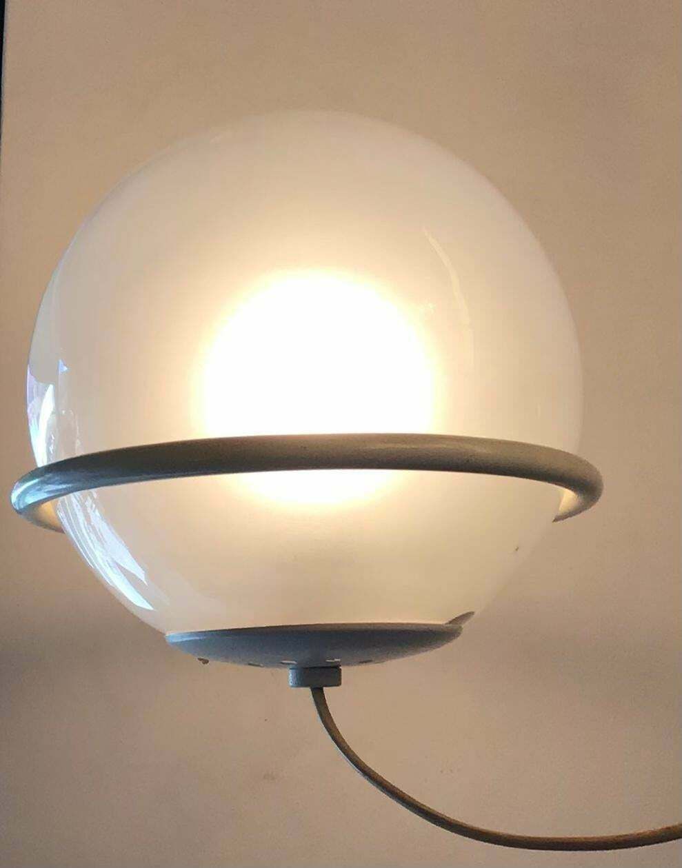 Gino Sarfatti Arteluce Couple Sconces Glass Metal Painted, 1955, Italy photo vinterior