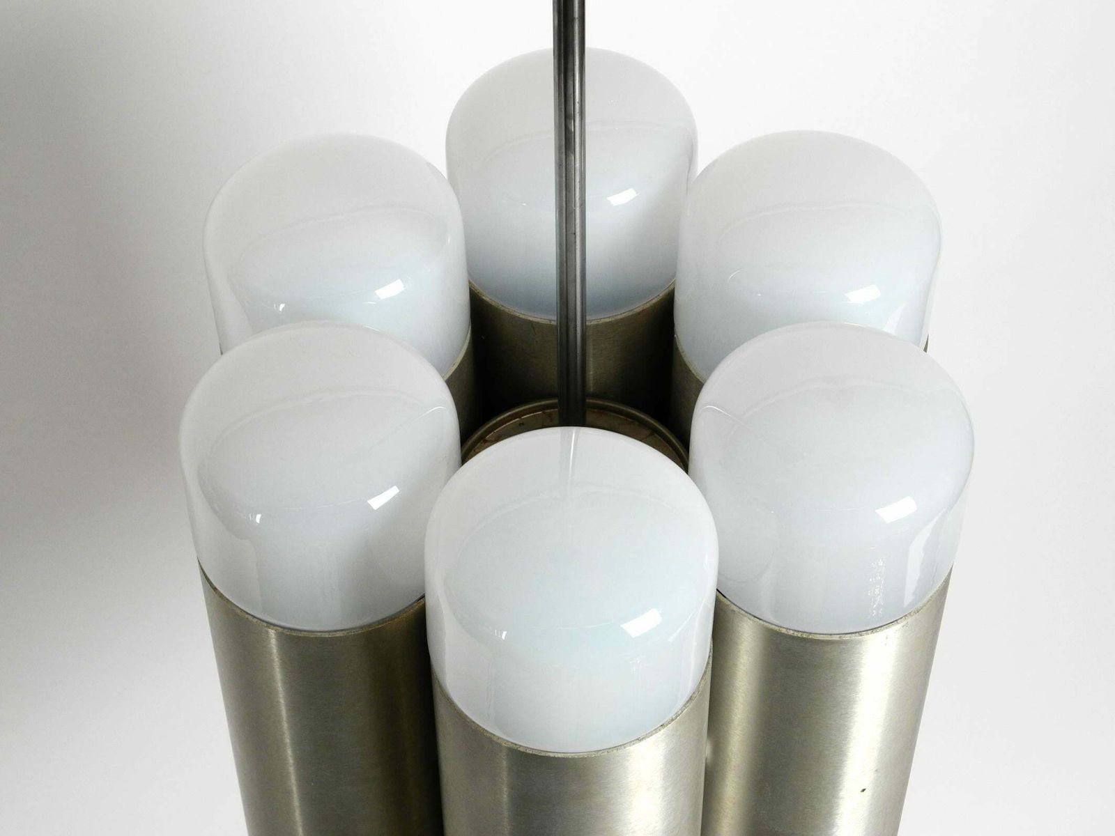 Large Italian 1960s Space Age Ceiling Lamp With 13 Glasses By Goffredo Reggiani photo 2846.0