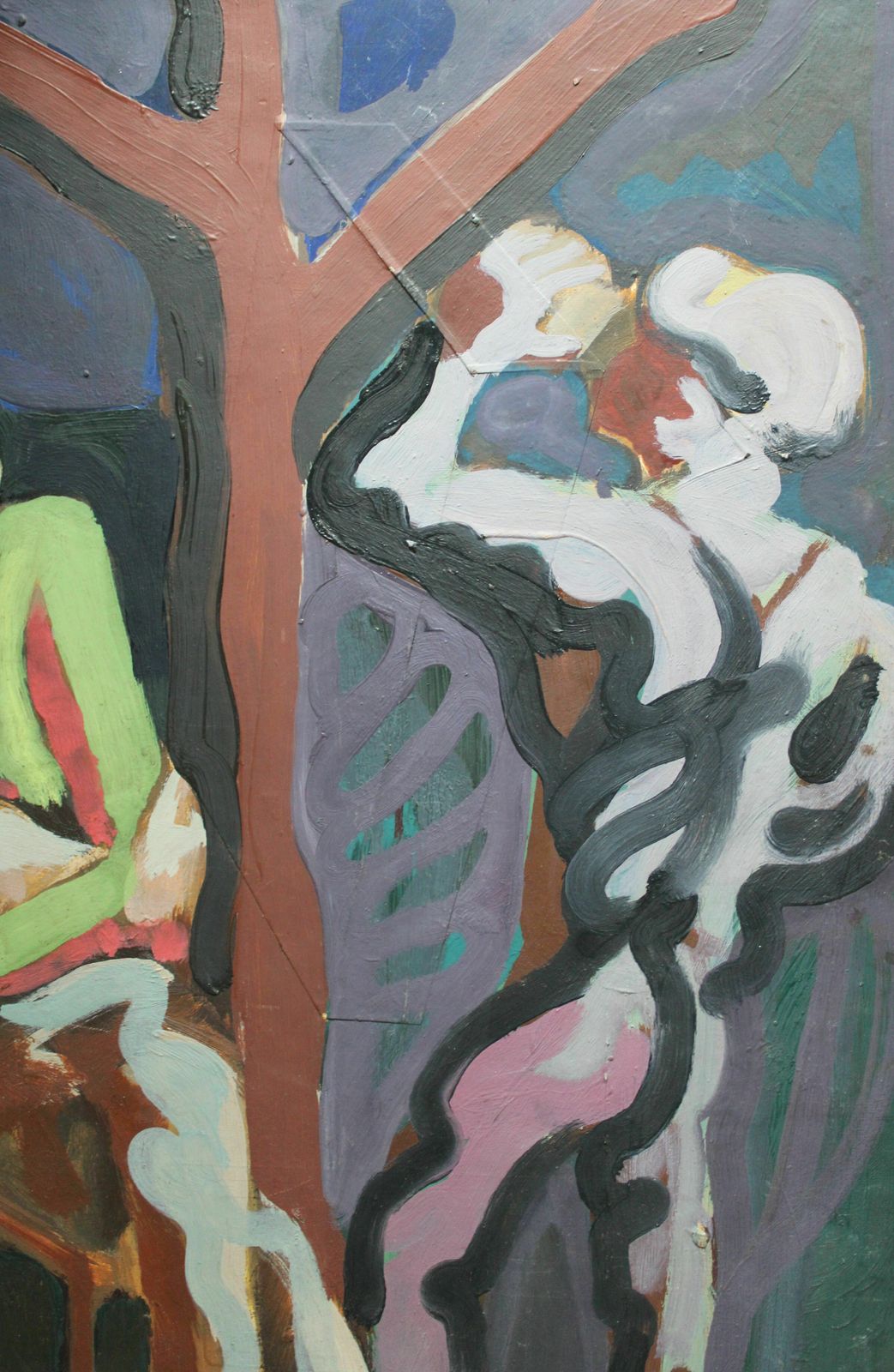 Vladimir Glushenkov In The Garden. 1970s Cardboard, Tempera photo furniture